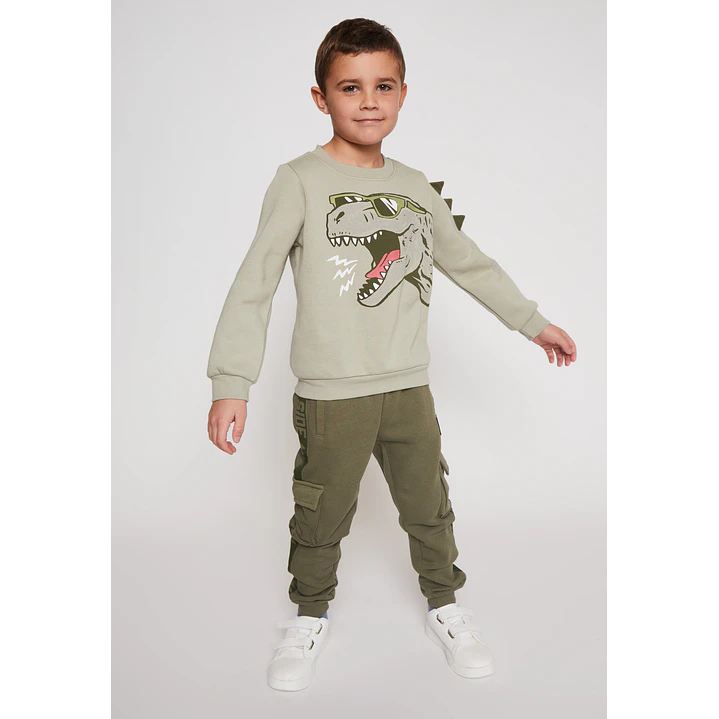 Polerón Dino Niño Verde Familyshop 3