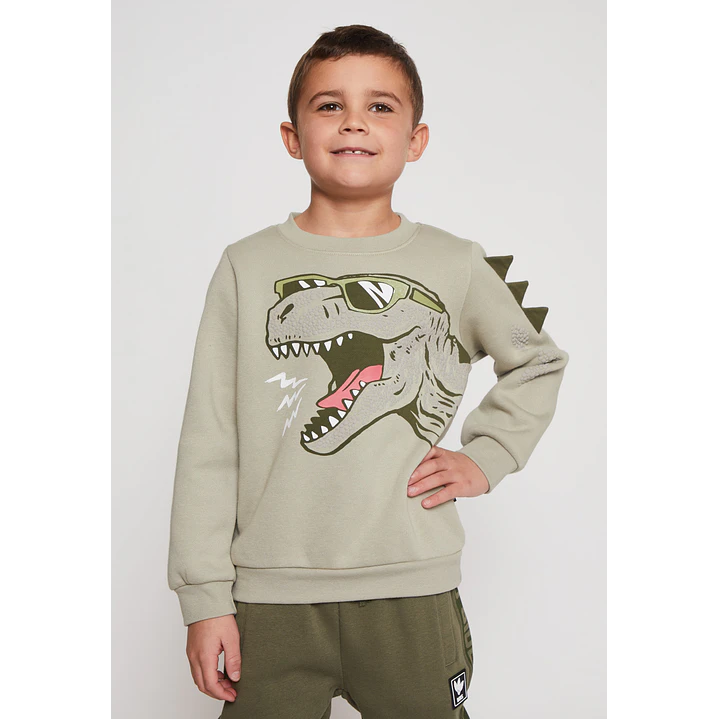 Polerón Dino Niño Verde Familyshop 1