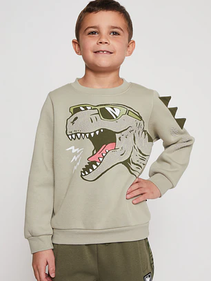Polerón Dino Niño Verde Familyshop