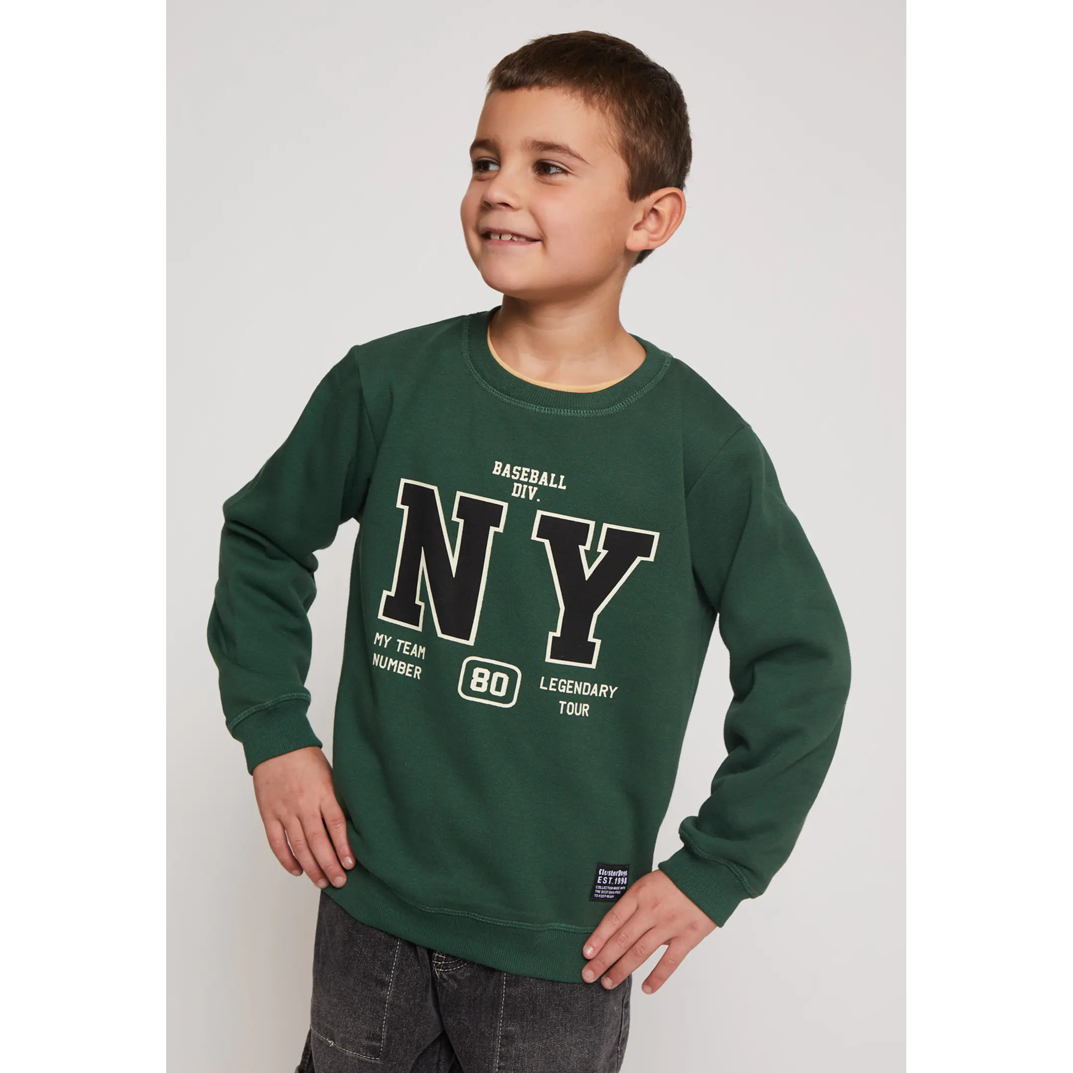 Polerón Frontal Niño Verde Familyshop 1