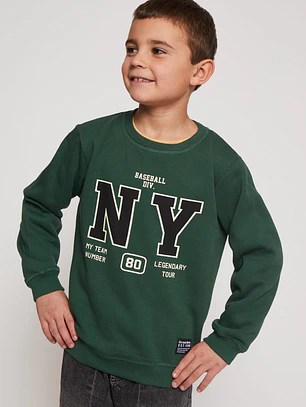 Polerón Frontal Niño Verde Familyshop