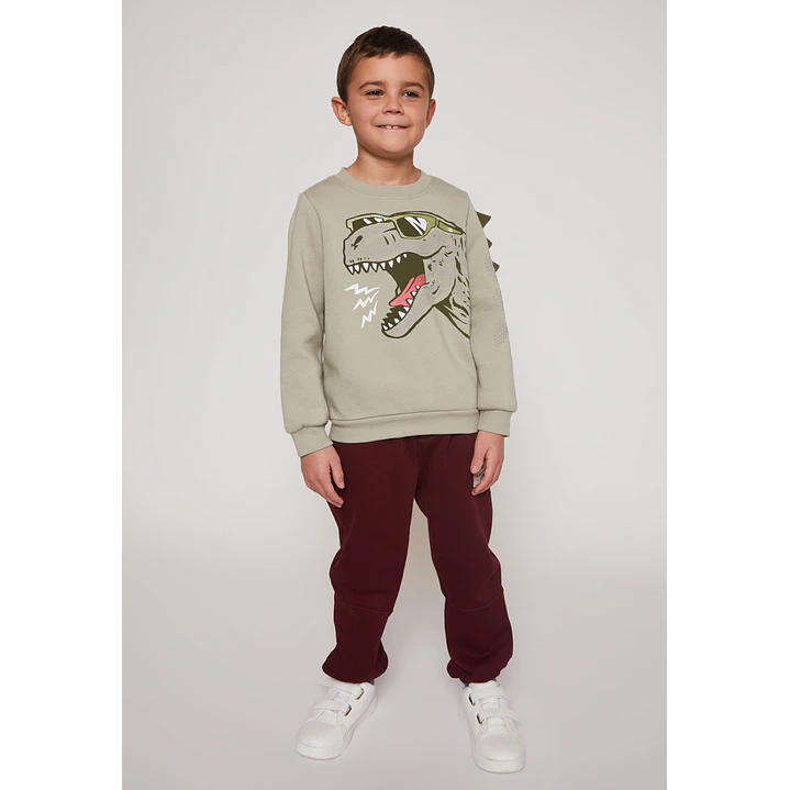 Pantalón Buzo Jogger Niño Burdeo Familyshop 3
