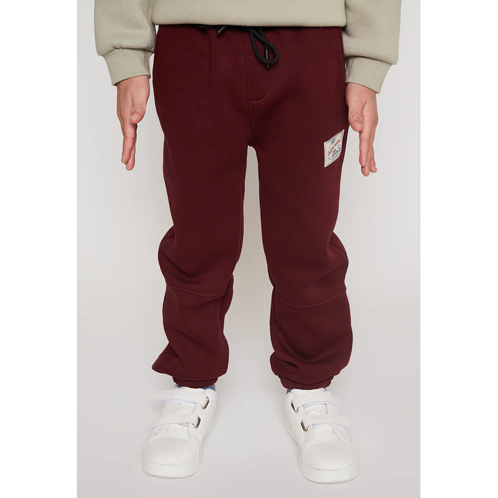 Pantalón Buzo Jogger Niño Burdeo Familyshop 1