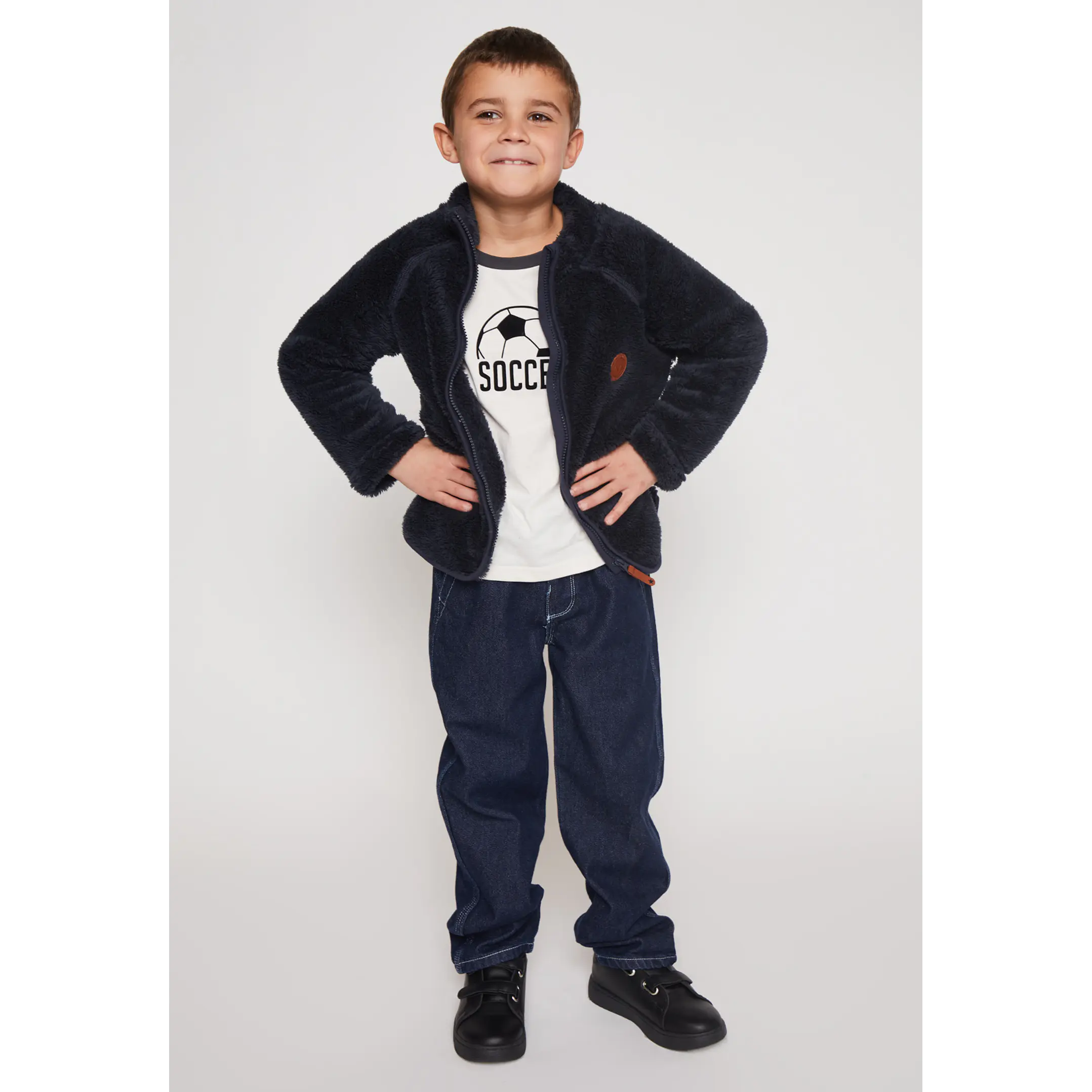 Polar Peludo Niño Azul Familyshop 3