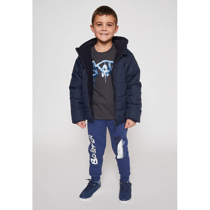 Pantalón Buzo Cierre Niño Azul Familyshop 3