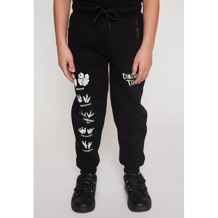 Pantalón Buzo Cierre Niño Negro Familyshop 1