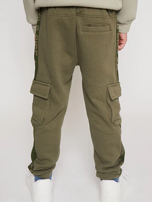 Pantalón Buzo Cargo Niño Verde Familyshop
