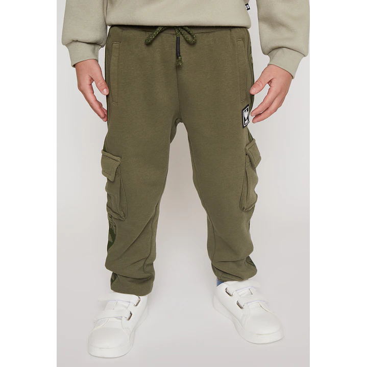 Pantalón Buzo Cargo Niño Verde Familyshop 1