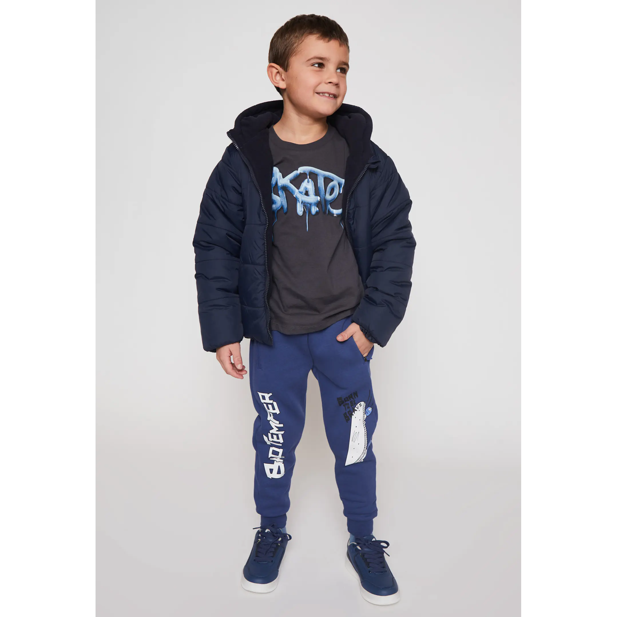 Parka Basic Niño Azul Familyshop 3