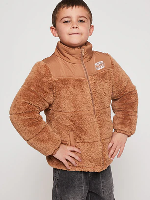 Chaqueta Peludo Niño Café Familyshop