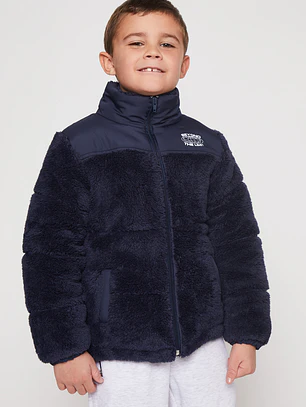 Chaqueta Peludo Niño Azul Familyshop