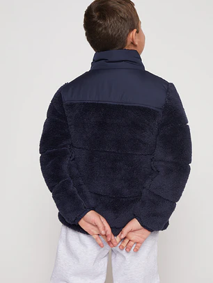 Chaqueta Peludo Niño Azul Familyshop