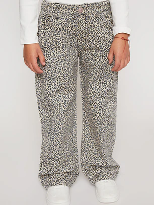 Pantalón Wide Leg Niña Beige Familyshop