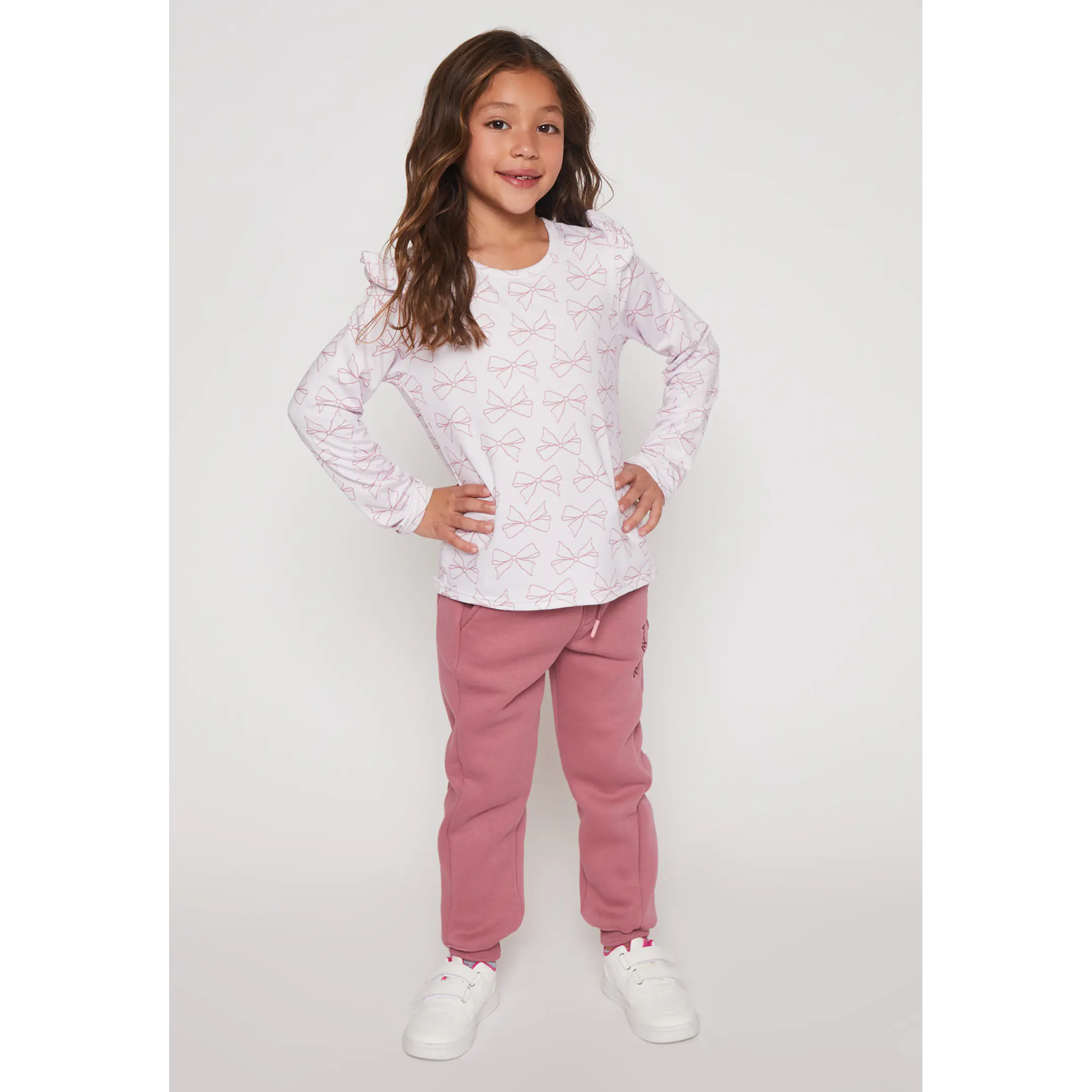 Pantalón Buzo Basic Niña Rosado Familyshop 2