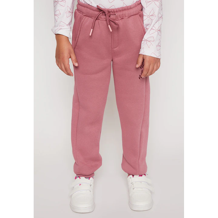 Pantalón Buzo Basic Niña Rosado Familyshop 1
