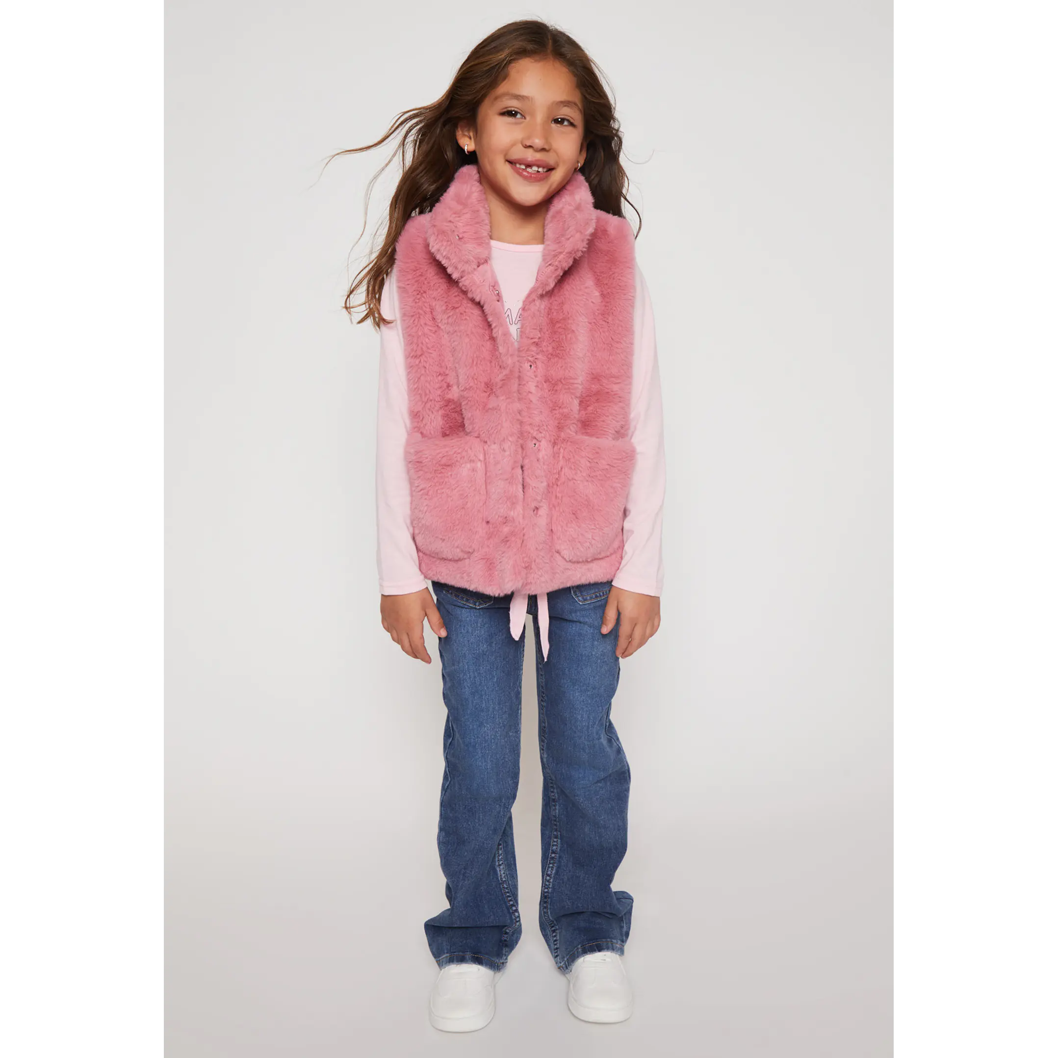 Chaqueta Piel Niña Rosado Familyshop 3