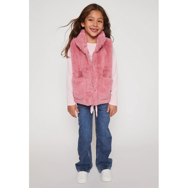 Chaqueta Piel Niña Rosado Familyshop 3
