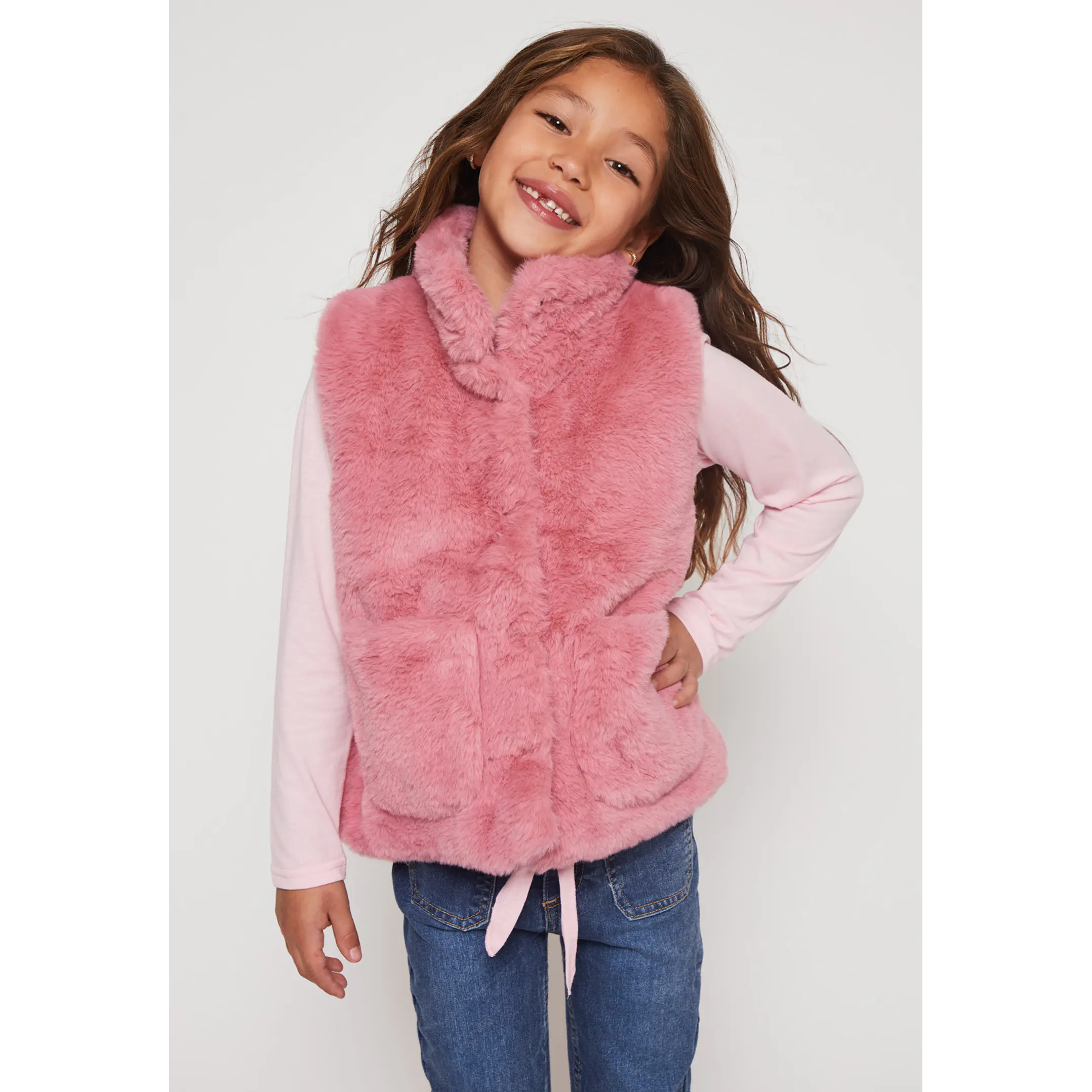 Chaqueta Piel Niña Rosado Familyshop 1