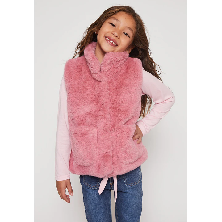 Chaqueta Piel Niña Rosado Familyshop 1