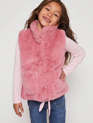 Chaqueta Piel Niña Rosado Familyshop