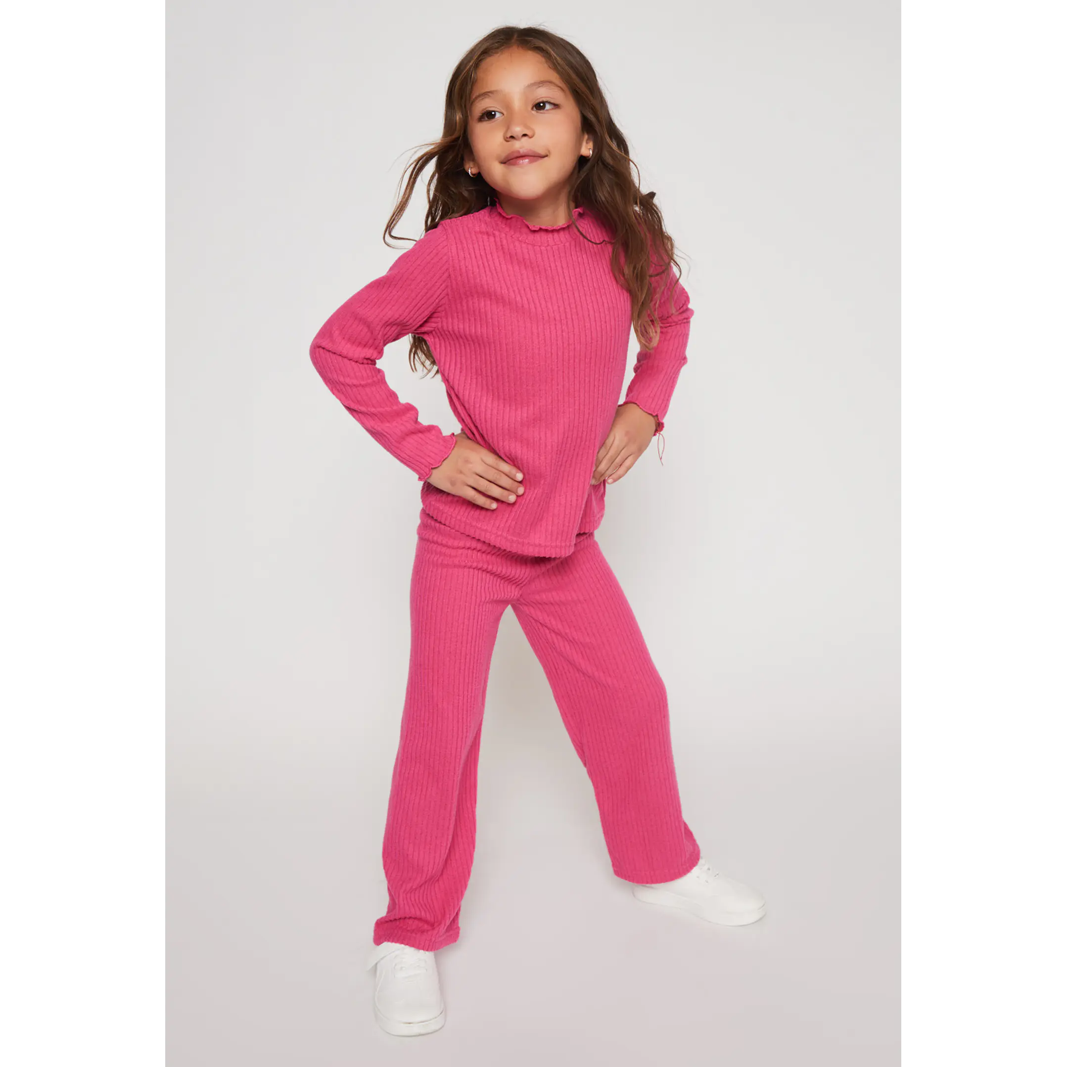 Pantalón Wide Leg Niña Fucsia Familyshop 2