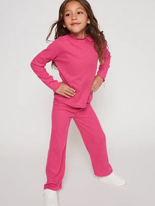 Pantalón Wide Leg Niña Fucsia Familyshop