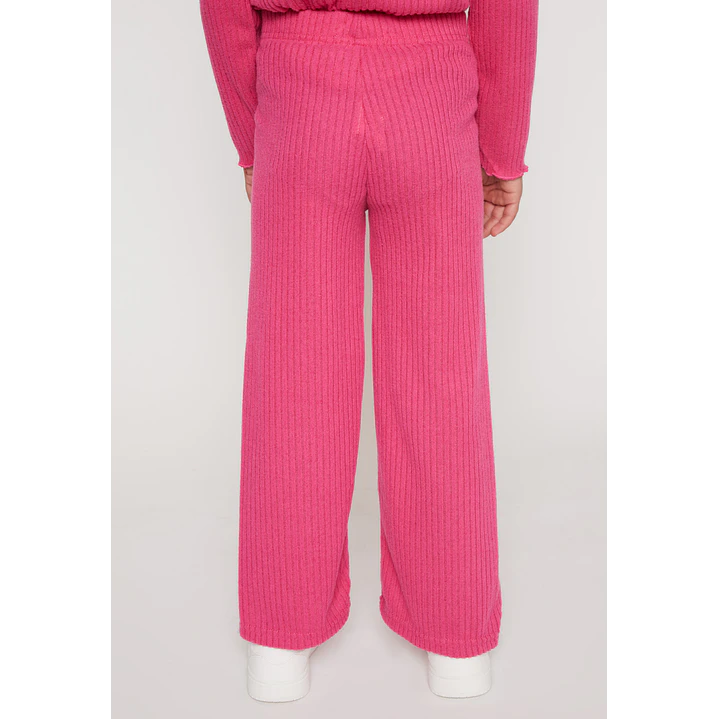 Pantalón Wide Leg Niña Fucsia Familyshop 3