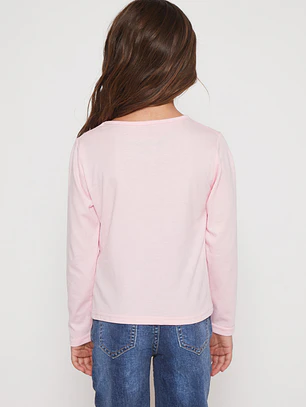 Polera Brillo Niña Damasco Familyshop