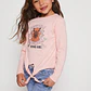 Polera Brillo Niña Rosado Familyshop - Miniatura 1