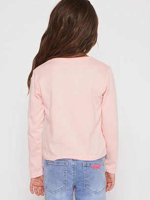 Polera Brillo Niña Rosado Familyshop