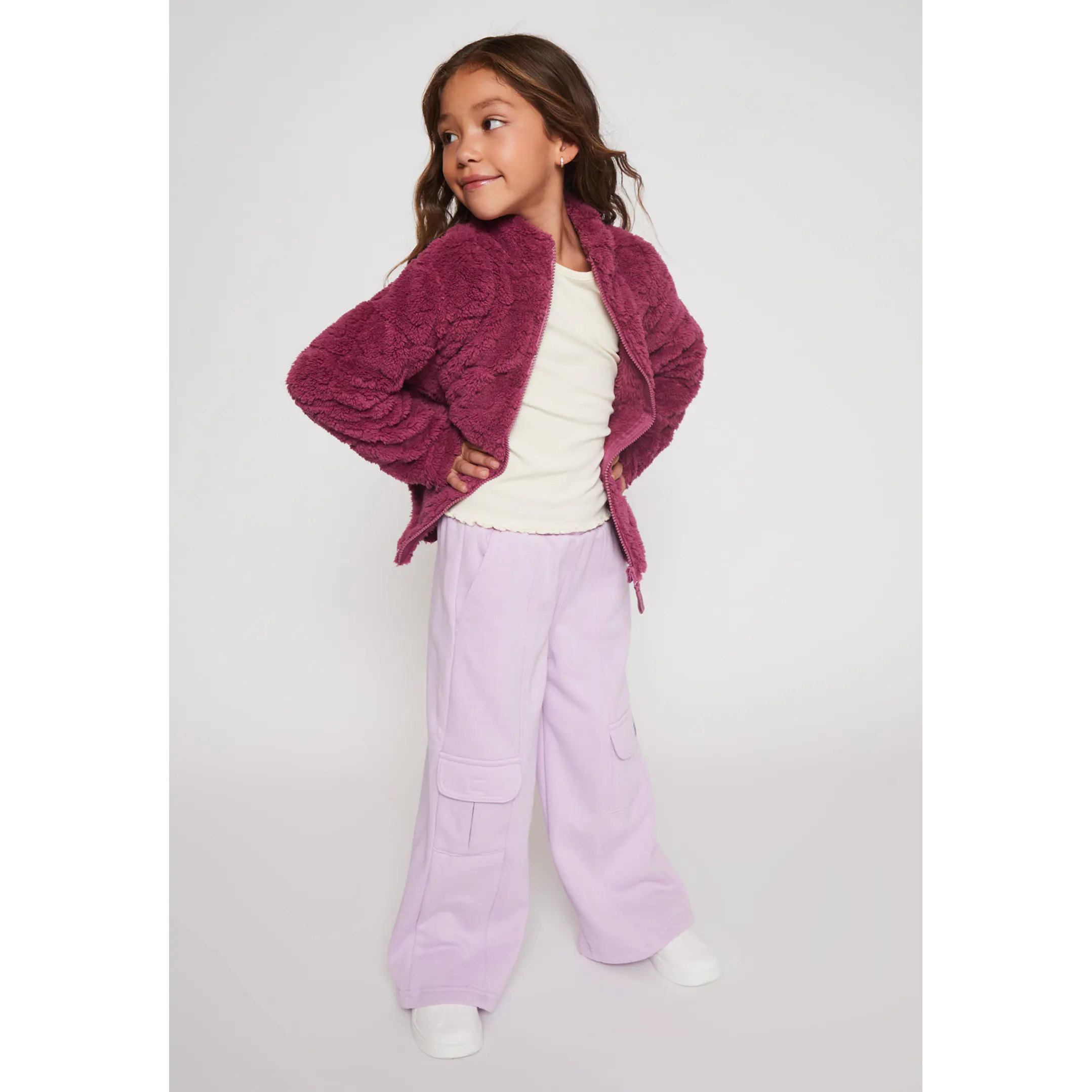 Polar Peludo Niña Magenta Familyshop 3