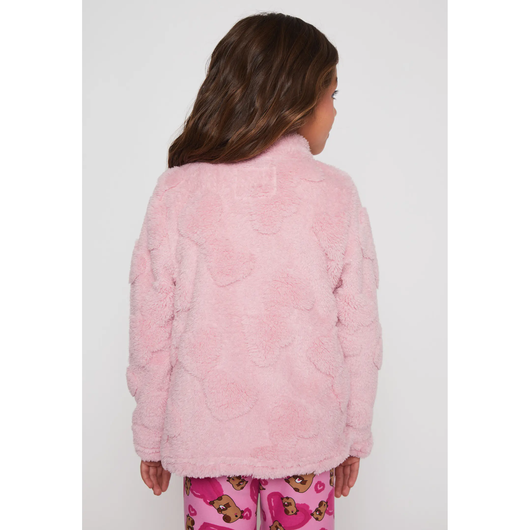Polar Peludo Flores Niña Rosado Familyshop 2