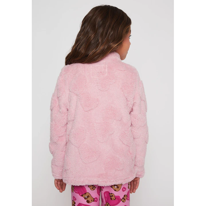 Polar Peludo Flores Niña Rosado Familyshop 2