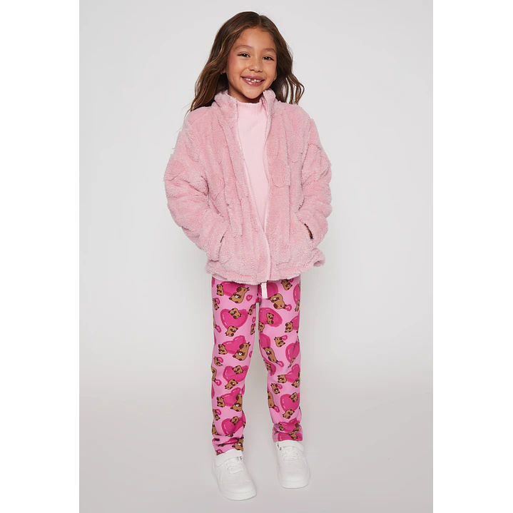 Polar Peludo Flores Niña Rosado Familyshop 3