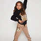 Pantalón Buzo Cargo Niña Café Familyshop - Miniatura 3