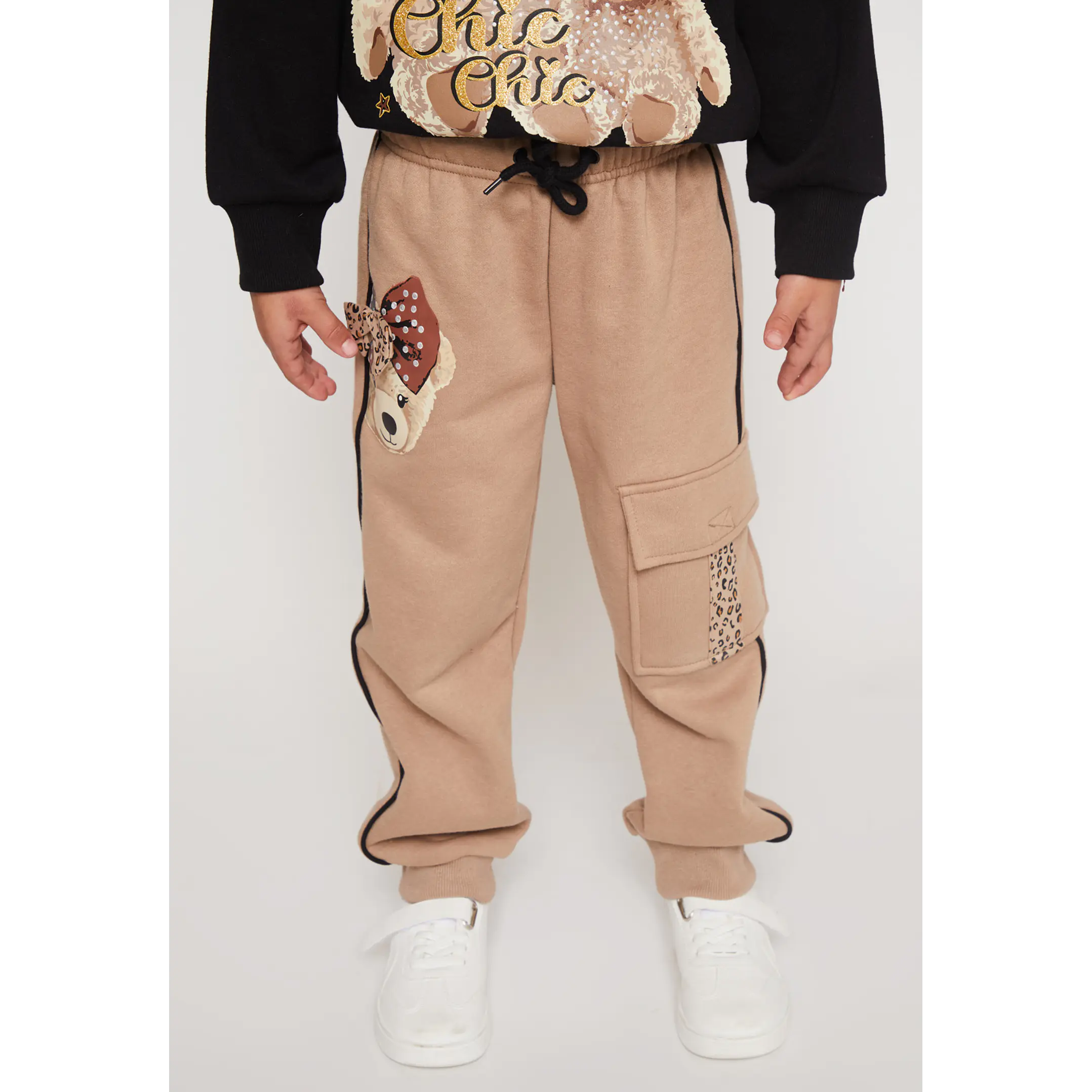 Pantalón Buzo Cargo Niña Café Familyshop 1