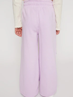 Pantalón Buzo Wide Leg Niña Lila Familyshop