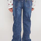 Jeans Flare Moda Niña Azul Familyshop - Miniatura 2
