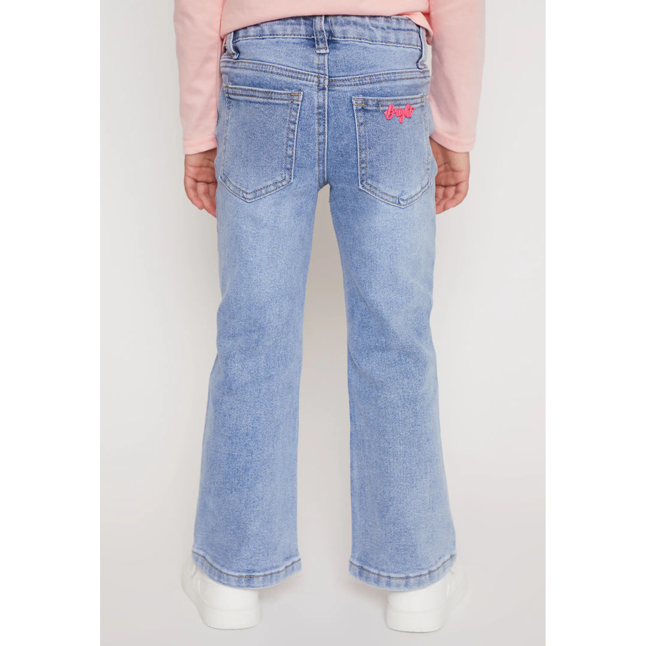 Jeans Flare Bolsillo Niña Azul Familyshop 2