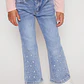 Jeans Flare Bolsillo Niña Azul Familyshop - Miniatura 1