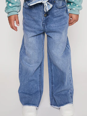 Jeans Wide Leg Niña Azul Familyshop