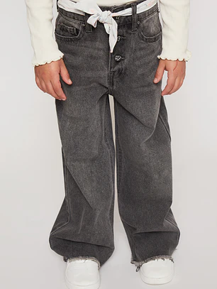 Jeans Wide Leg Niña Negro Familyshop