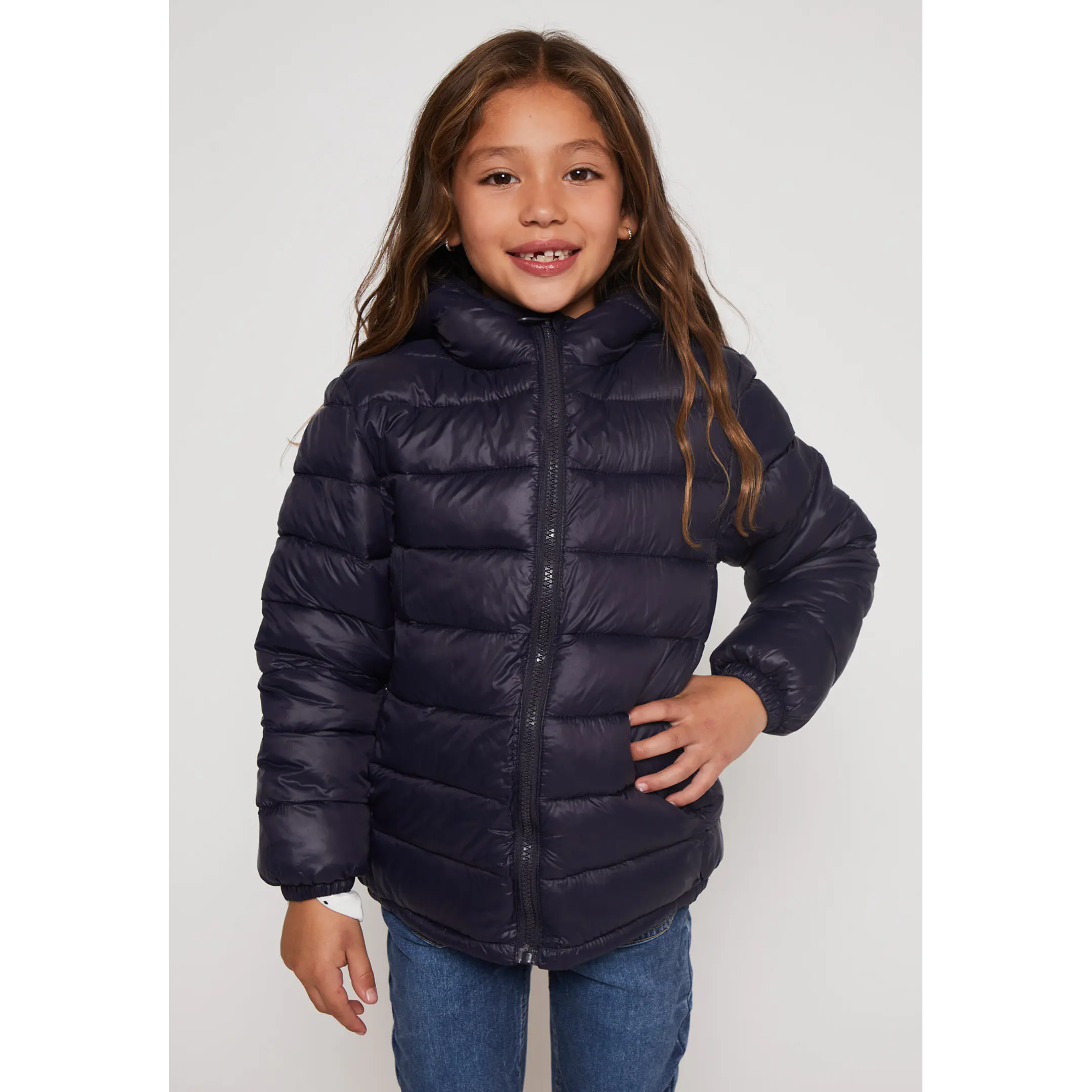 Parka Basic Niña Azul Familyshop 1
