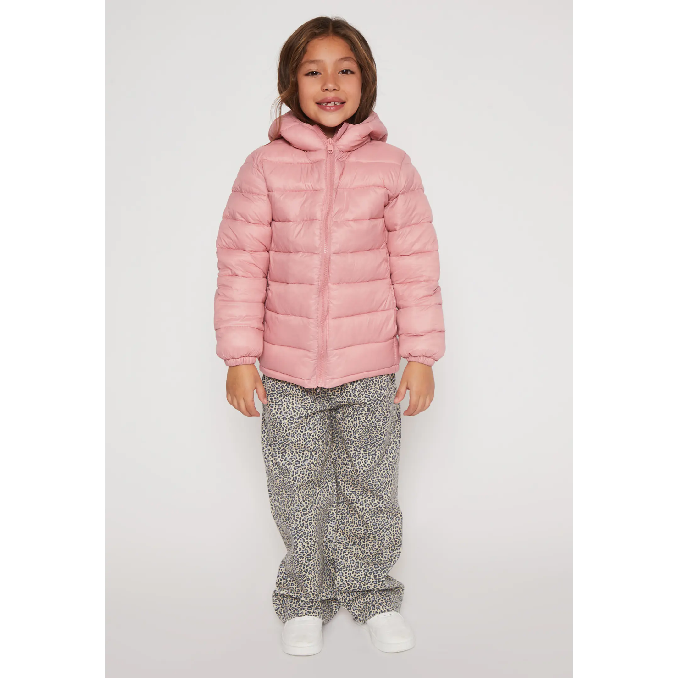 Parka Basic Niña Rosado Familyshop 3