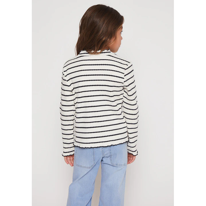 Polera Rullet Niña Blanco Familyshop 2