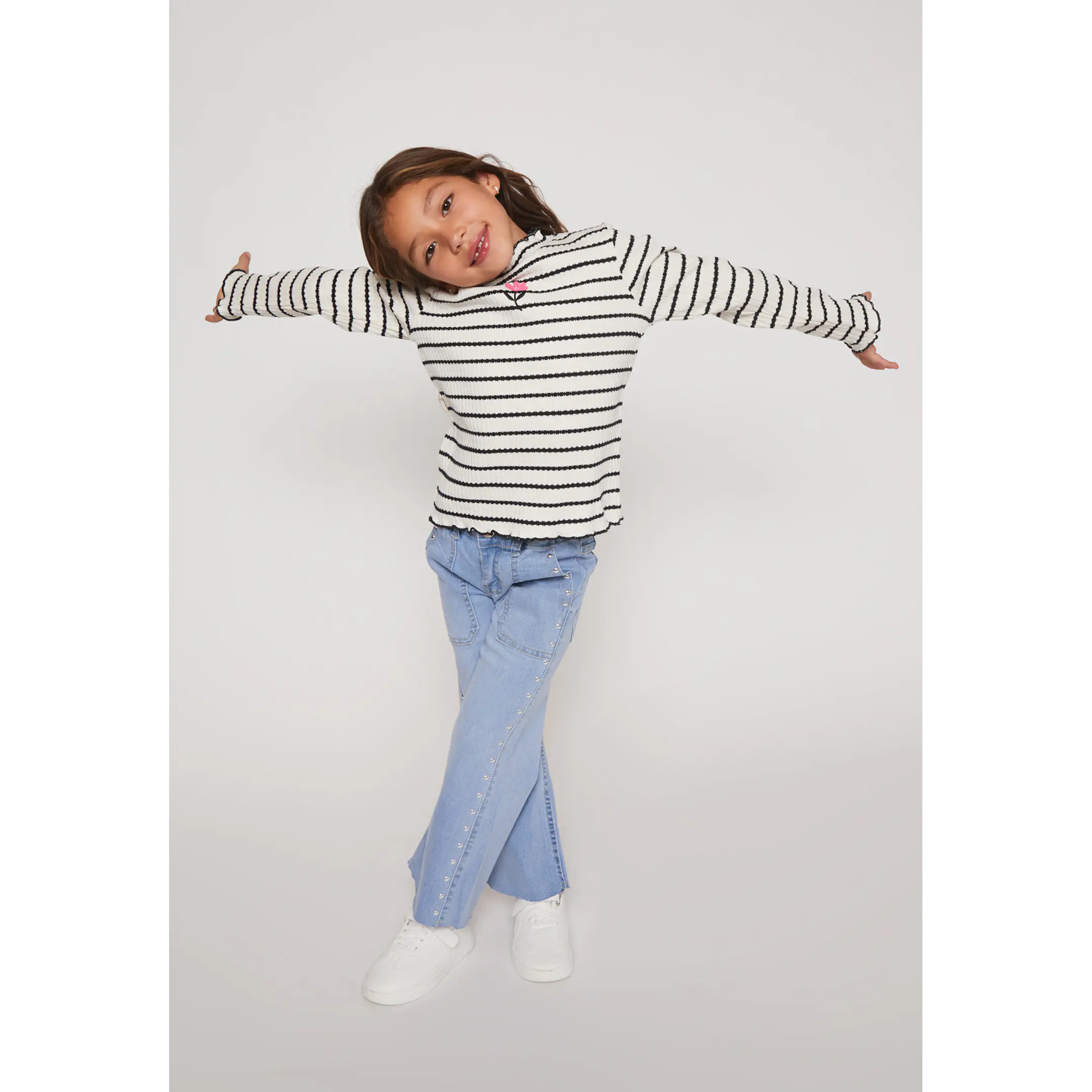 Polera Rullet Niña Blanco Familyshop 3