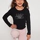Polera Brillo Niña Negro Familyshop - Miniatura 3