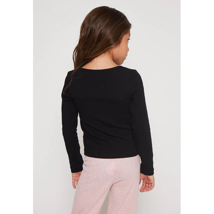 Polera Brillo Niña Negro Familyshop 2