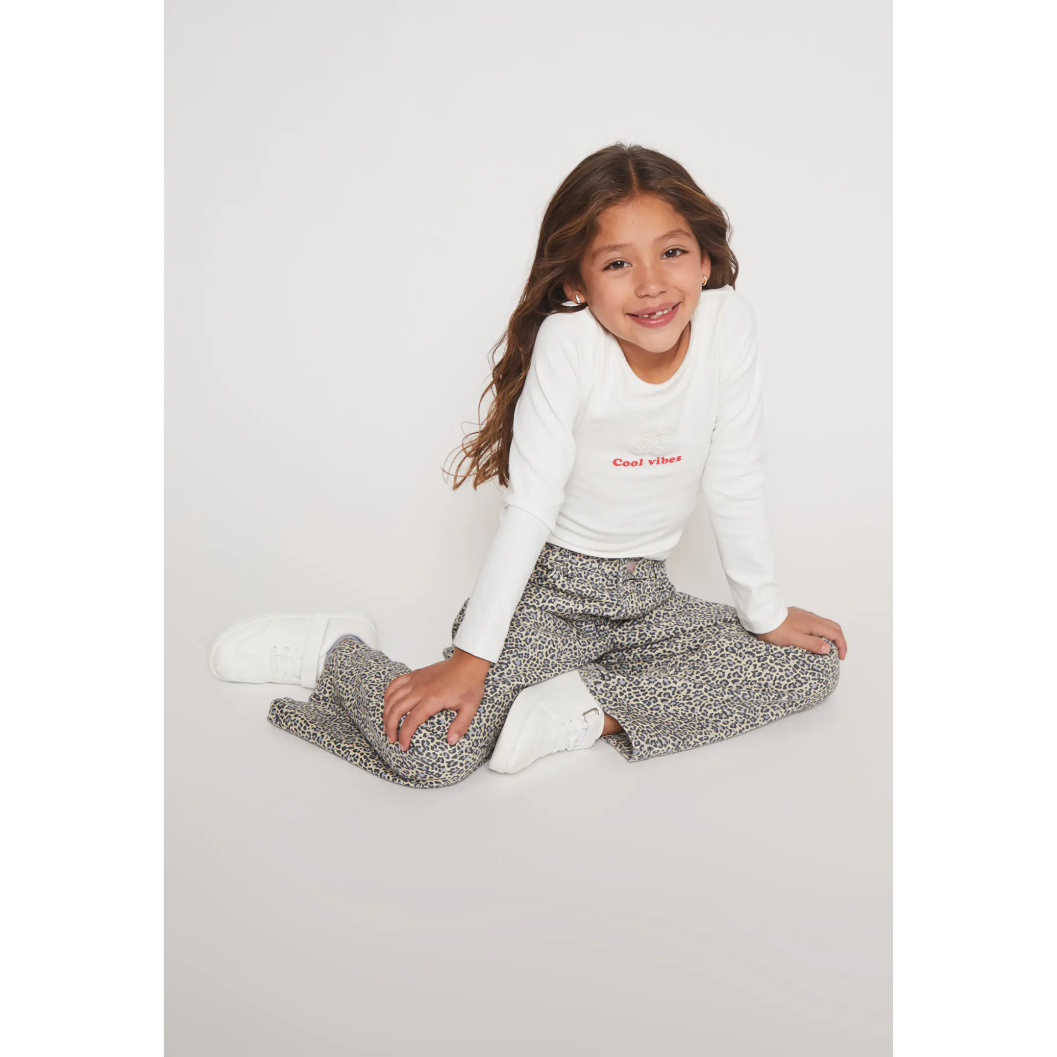 Polera Brillo Niña Blanco Familyshop 3