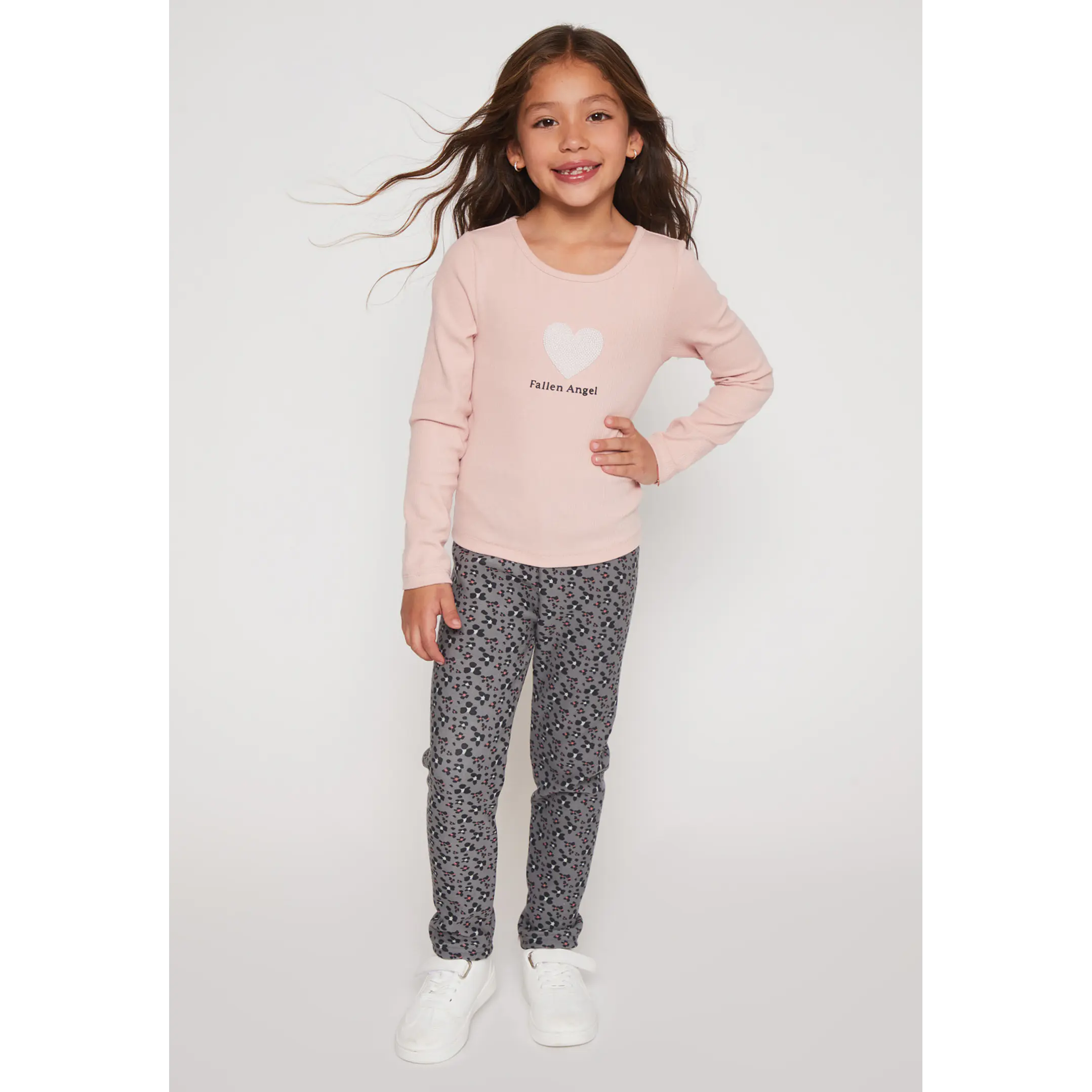 Polera Brillo Perlas Niña Rosado Familyshop 3